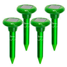 Load image into Gallery viewer, Ultrasonic Mole, Gopher, Groundhog &amp; Vole Repellent, Solar Spikes (4 Pack)