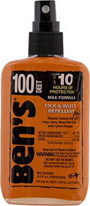 Ben’s 100% DEET Mosquito, Tick and Insect Repellent Pump Spray (Travel Size 3.4 oz)