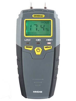 Digital LCD Moisture Meter, Pin Type, General Tools MMD4E