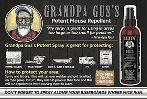 Grandpa Gus's Mouse & Rat Rodent Repellent Spray - Natural Peppermint Oil (8 Oz)