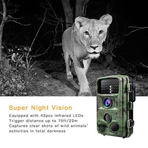 TOGUARD Rodent / Wildlife Camera, 14MP 1080P, Night Vision, Motion Activated, Waterproof, 120° Detection