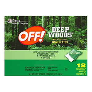 Deep Woods Off Deep Woods Insect Repellent Wipes (12 Towelettes, Pack of 3)