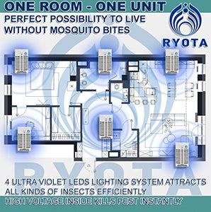 RYOTA Electric Indoor/Outdoor Bug Zapper with UV Light