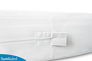 Queen (13-16 in. Deep) SureGuard Mattress Encasement - 100% Waterproof, Bed Bug Proof, Hypoallergenic - Premium Zippered Six-Sided Cover - 10 Year Warranty