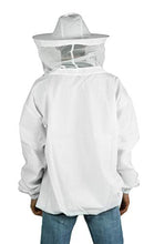 Load image into Gallery viewer, VIVO Professional White Medium/Large Beekeeping/Bee Keeping Suit, Jacket, Pull Over, Smock with a Veil (BEE-V105)