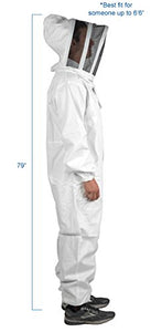 VIVO Professional XL Cotton Full Body Beekeeping Bee Keeping Suit, with Veil Hood (BEE-V106XL)