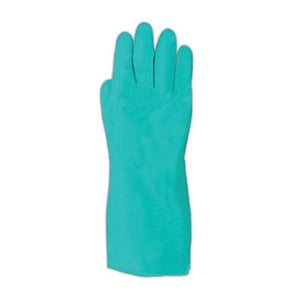 SHOWA 730 Nitrile Cotton Flock-lined Chemical Resistant Glove, Large (Pack of 12 Pairs)