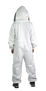 VIVO Professional XL Cotton Full Body Beekeeping Bee Keeping Suit, with Veil Hood (BEE-V106XL)
