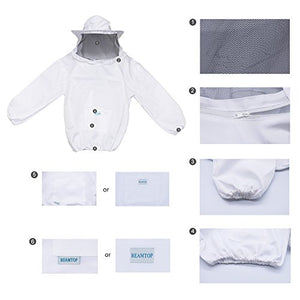 REAMTOP Professional Beekeeper Suit (Jacket, Pants, Gloves)