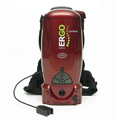Atrix - VACBP36V Backpack Cordless Vacuum HEPA Filter Battery Powered Cordless Backpack Vac (Red)