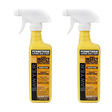 Sawyer Premium Permethrin Clothing Insect Repellent Trigger Spray (Twin Pack, 12 oz.)