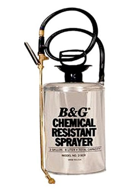 B & G Equipment 12013900 Stainless Steel Chemical Resistant Sprayer, 2 gals, Fan Tip, 18