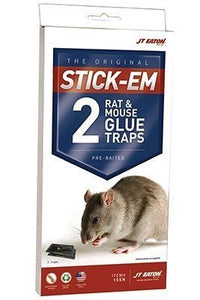 JT Eaton Rat/Mouse Size Double Glue Trap Tray, 10" L x 5" W x 3/4" H, (Case of 6)
