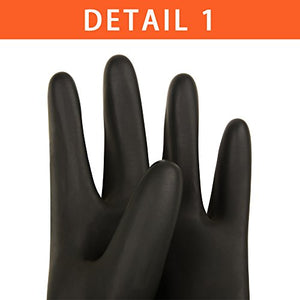 ThxToms Heavy Duty Chemical Resistant Latex Gloves, 14" (1 Pair)