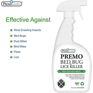 Bed Bug Lice & Mite Killer Spray, Natural, Non-Toxic (24 oz)