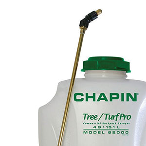 Chapin International 36678 Chapin 62000 Tree/Turf Pro Commercial Backpack Sprayer With Control Flow Valve Technology for Fertilizer, Herbicides and Pesticides, 4 gal, Translucent White