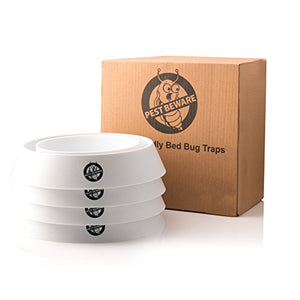 Pest Beware Bed Bug Interceptor Trap (Pack of 4, White)