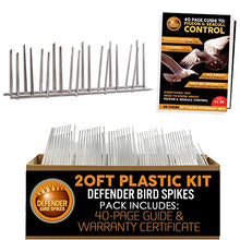 Load image into Gallery viewer, Defender Plastic Bird Control Spikes Kit (20 Ft)