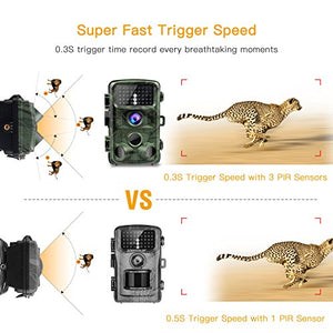 TOGUARD Rodent / Wildlife Camera, 14MP 1080P, Night Vision, Motion Activated, Waterproof, 120° Detection
