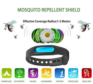 Mosquito Repellent Bracelets, 100% All Natural Plant-Based Oil, DEET Free, Non-Toxic (Pack of 6)