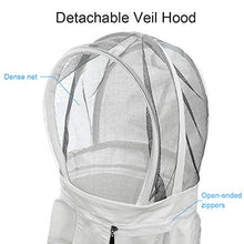 Load image into Gallery viewer, Luwint Kids Full Body Ventilated Beekeeping Suits - Cotton Bee Beekeeper Suit with Self Supporting Fencing Veil Hood for Children (White/4.9ft Height)
