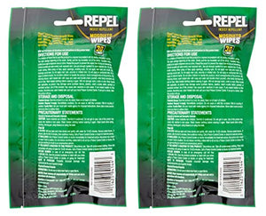 Repel 94100 Sportsmen 30-Percent Deet Mosquito Repellent Wipes (2 Packs of 20 Wipes)
