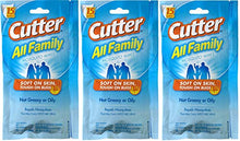 Load image into Gallery viewer, Cutter All Family 15 Count Insect Repellent Mosquito Wipes 7.15% DEET (3 Pack)