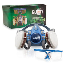 Load image into Gallery viewer, Breath Buddy Half-Face Respirator Plus Safety Goggles