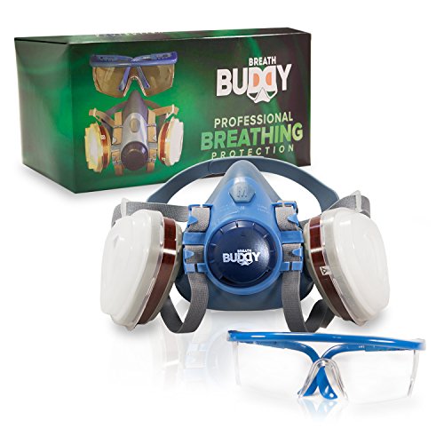 Breath Buddy Half-Face Respirator Plus Safety Goggles