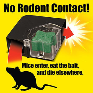 D-CON Refillable Corner Fit Mouse Poison Bait Station (1 Trap + 6 Bait Refills)