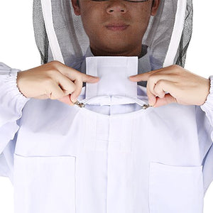 DGCUS Professional Cotton Full Body Beekeeping Suit with Self Supporting Veil Hood(For Person No Taller than 5' 9")