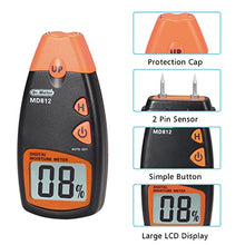 Load image into Gallery viewer, Dr.meter Digital Portable Wood Water Moisture Tester, Digital LCD Display with 2 Spare Sensor Pins and one 9V Battery