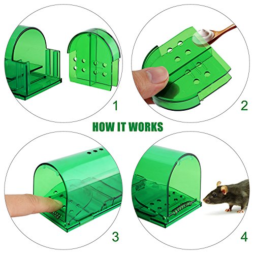 Harris Catch & Release Humane Mouse Traps 3 Pack, Green