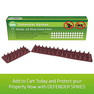 Defender Spikes Outdoor Fence Cat Repellent (20 Pack / 20 Ft)