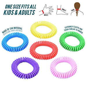 Bugger Off Mosquito Repellent Bracelet, 100% All Natural Non-Toxic Oils (12 Pack)