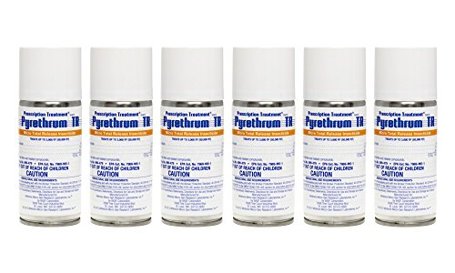 Pyrethrum TR 2 oz (6 Count) Prescription Treatment Micro Total Release Insecticide Aerosol Fogger Aphids, Fungus Gnats and Whiteflies Killer Bomb Whitefly Mites Pest Control