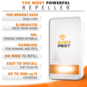 Ultrasonic Pest Repellent Plug-in Indoor/Outdoor (2 Pack)