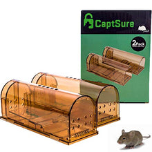 Load image into Gallery viewer, CaptSure 2019 Humane Smart Indoor/Outdoor Mouse Trap for Small Rodents/Voles/Moles, Live No Kill Catcher (2 Pack)