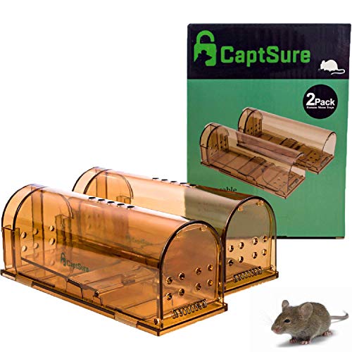 4 Pack Humane Mouse Traps No Kill, Live Mouse Traps Indoor for Home,  Reusable Mice Small Rat Trap Catcher for House & Outdoors