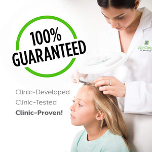 Lice Treatment Kit by Lice Clinics-Guaranteed to Cure Lice, Even Super Lice-Safe, Non-Toxic, Pesticide-Free (Complete Head Lice Treatment & Lice Removal Kit with Lice Shampoo, Metal Lice Comb & More)