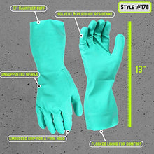 Load image into Gallery viewer, Chemical &amp; Pesticide Resistant Nitrile Gloves, Reusable, Large