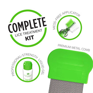 Lice Treatment Kit by Lice Clinics-Guaranteed to Cure Lice, Even Super Lice-Safe, Non-Toxic, Pesticide-Free (Complete Head Lice Treatment & Lice Removal Kit with Lice Shampoo, Metal Lice Comb & More)
