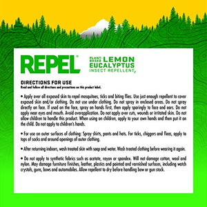 REPEL Plant-Based Lemon Eucalyptus Insect Repellent, Pump Spray, 4-Ounce