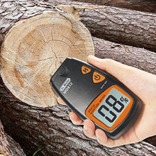 Load image into Gallery viewer, Dr.meter Digital Portable Wood Water Moisture Tester, Digital LCD Display with 2 Spare Sensor Pins and one 9V Battery