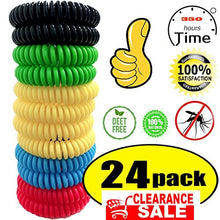 Load image into Gallery viewer, Mosquito Repellent Bracelet,100% Natural Non-Toxic (24 Pack)