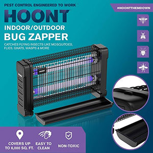 Hoont Bug Zapper Powerful Indoor Electric Fly Zapper Trap – 40 Watts, Protects 6,500 Sq. Ft. – Fly Killer, Insect Killer, Mosquito Killer – For Residential, Commercial and Industrial Use [UPGRADED]