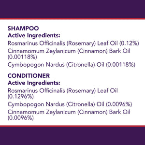 Fairy Tales Rosemary Repel Daily Kid Shampoo (12 oz) & Conditioner (8 oz) Duo for Lice Prevention
