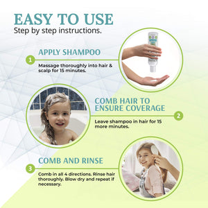 LiceLogic Natural Head Lice Shampoo and Treatment - Non Toxic Formula Kills Super Lice, Nits, and Eggs with No Harsh Chemicals, 8 oz